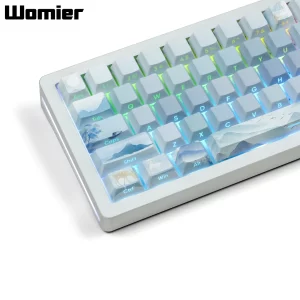 Womier 130 Phím Blue Lake Side Print PBT Keycap Đèn nền RGB Cherry Profile Dye-Sub Key Caps cho Cherry MX Gamer Bàn phím