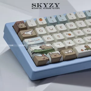 Capybara Keycaps MDA Profile hoạt hình dễ thương PBT Dye Sub Bàn Phím Cơ Keycap