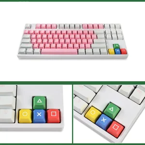 Nhuộm Thăng Hoa 4 Phím Mũi Tên Hướng Chìa Khóa Màu Vàng Đen Đỏ Bàn Phím Cơ keycap Chữ Thập