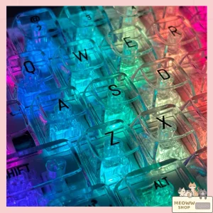 Keycap trong suốt Crystal xuyên led siêu đẹp dùng thay thế keycap bàn phím cơ