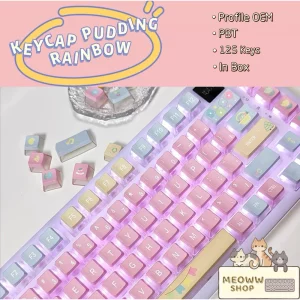 Keycap Pudding RainBow | PBT dyesub | Profile Oem giá rẻ