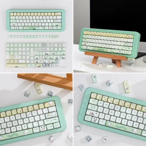 Keycap MOA profile, nhựa PBT Kitten, Cute Cow, Pink Piglet, Space Rabbit- In Dyesub nút bàn phím cơ