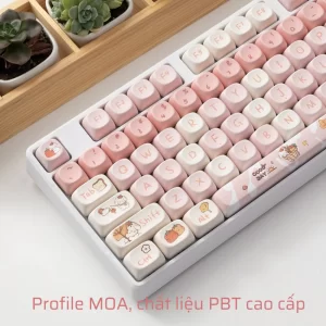 Tổng hợp keycap MOA cực dễ thương, chất liệu PBT cao cấp, lắp được cho nhiều loại bàn phím