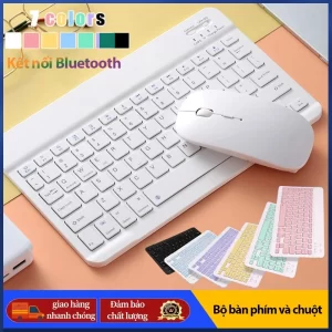 Bàn phím chuột không dây bluetooth văn phòng mini 10 inch / máy tính bàn phím chuột bộ đồ (Giao hàng ngay)