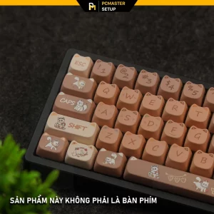 Keycap Meow Naughty Cat chiều cao MAO chất liệu nhựa pbt họa tiết in dyesub không mờ cho bàn phím cơ